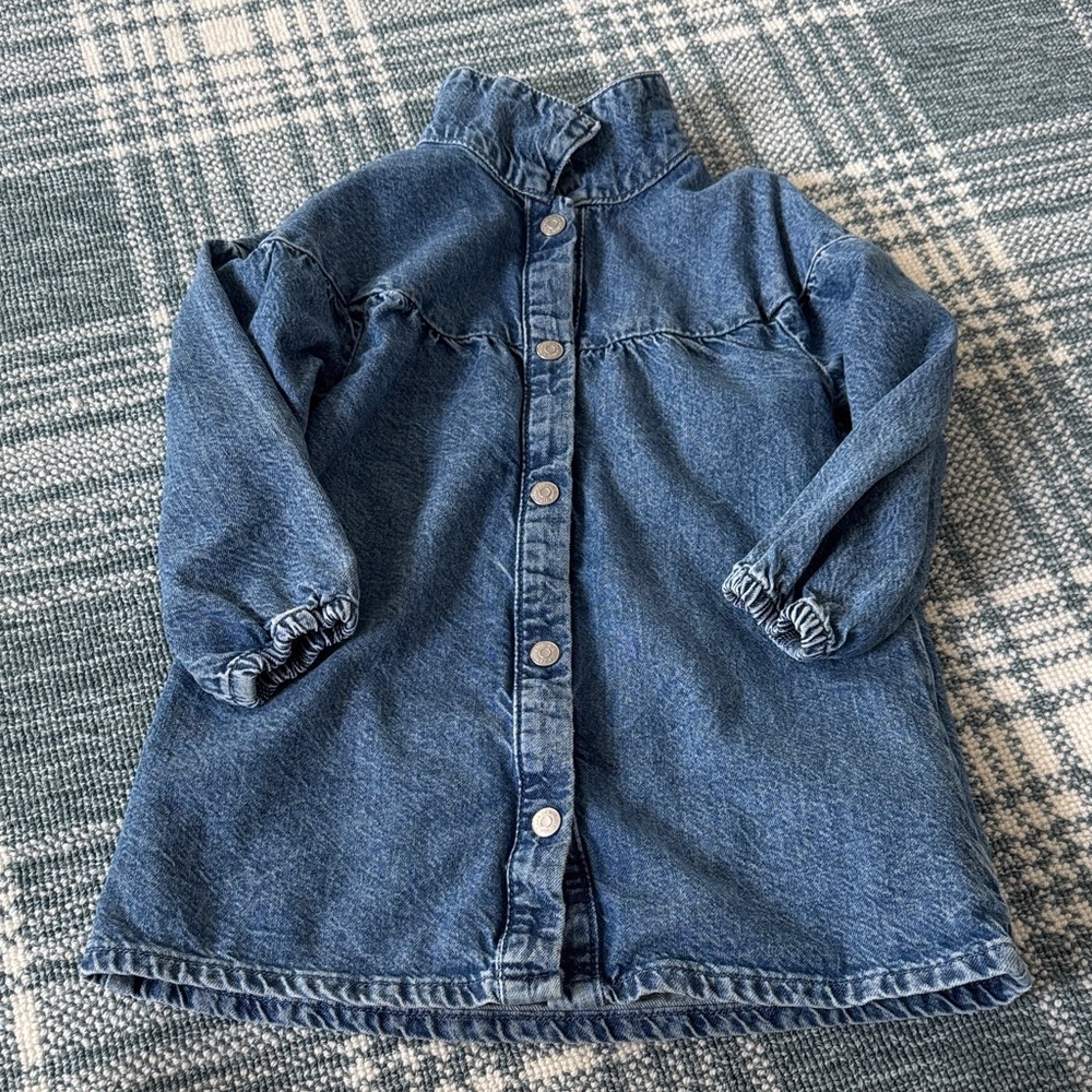 Zara Kids Blue Denim Dress